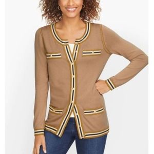 TALBOTS Super Soft‎ Tipped Cashmere Cardigan plus size 3X NEW!!!